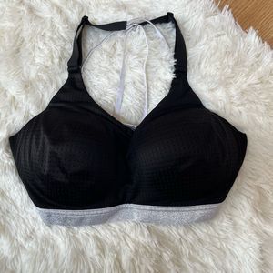 Victoria Sport Black and Silver Sports Bra